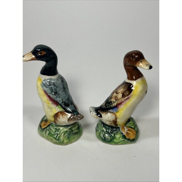 Vintage Duck Mallard Bird Salt and Pepper Shakers Ceramic Made in Japan - Picture 5 of 6